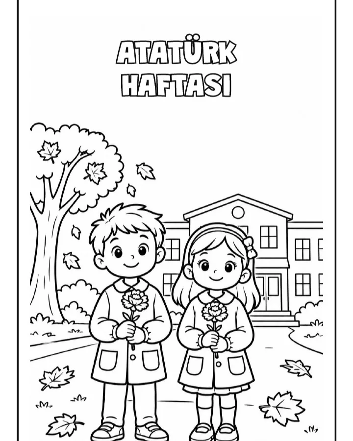 Atatürk Haftası boyama sayfası